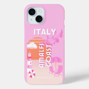 Amalfi Küste, Reisekunst, Preppy Travel, Rosa Case-Mate iPhone Hülle