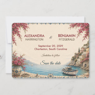 Amalfi-Küste Romantische Mittelmeer-Küstenregion Save The Date