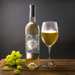 Amalfi Küste Rosa Zitronen Brautparty Weinetikett