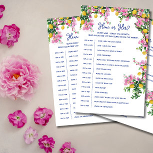 Amalfi Küste rosa Zitronen Er oder ihr Spiel Flyer