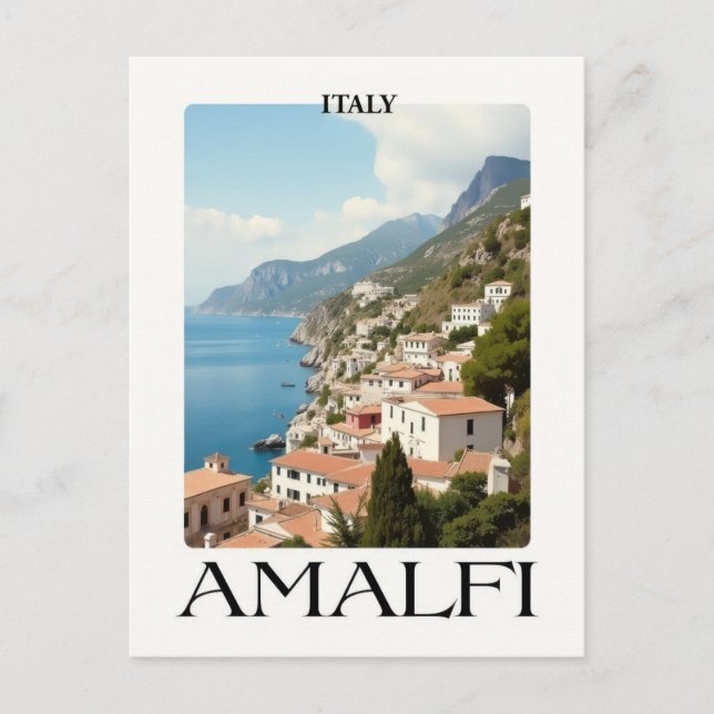 Amalfi Küste Vintag Italien Reisen Postkarte (Vorderseite)