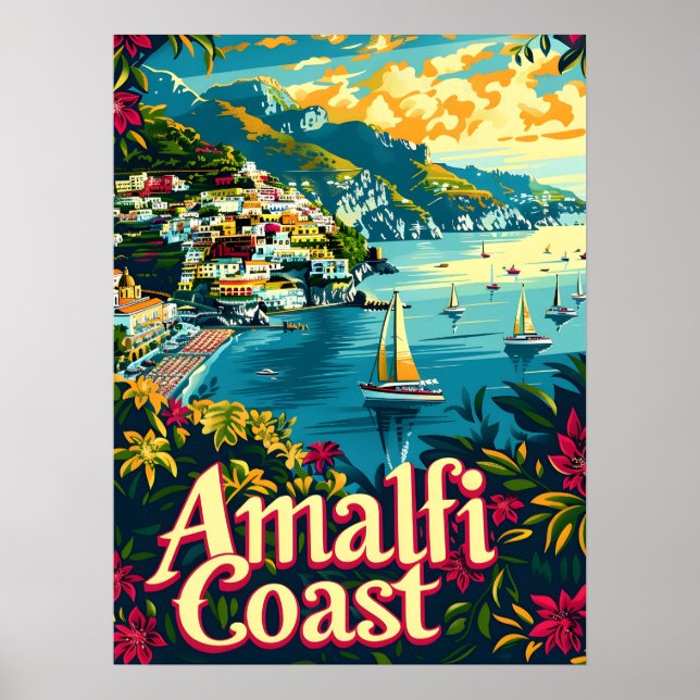 Amalfi Küste Vintag Poster (Vorne)