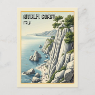 Amalfi-Küste Vintage Italien Reise Postkarte