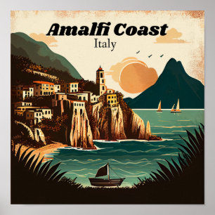 Amalfi-Küste Vintage Poster