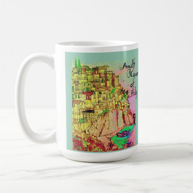 Amalfi-Küste von Italien-Tasse durch Künstler Kaffeetasse (Links)