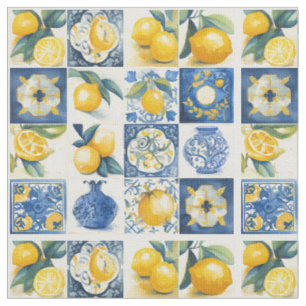 Amalfi Küste Wasserfarbe Mittelmeerlemon Stoff