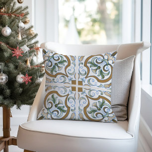 Amalfi Küste werfen Kissen, Keramik Fliesen majoli Kissen