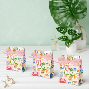 Amalfi-Küsten-Sommer-Mittelmeer-Muster  Geschenkschachtel