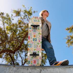 Amalfi-Küsten-Sommer-Mittelmeer-Muster Skateboard