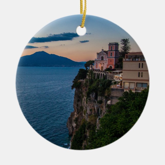 Amalfi-Küsten-Weihnachtsverzierung Keramik Ornament (Vorne)