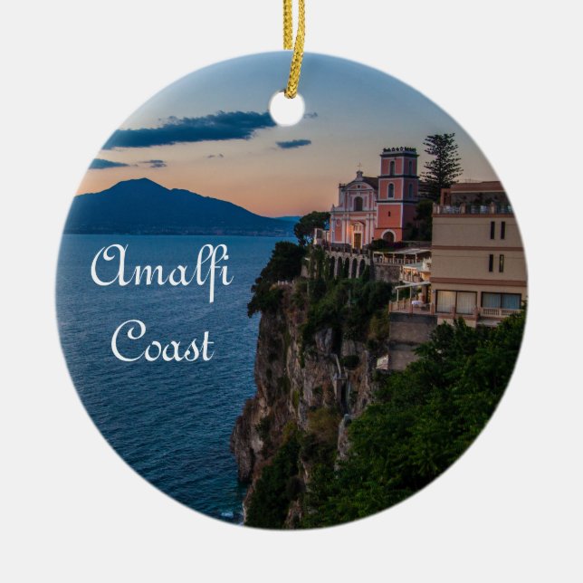 Amalfi-Küsten-Weihnachtsverzierung Keramikornament (Vorne)