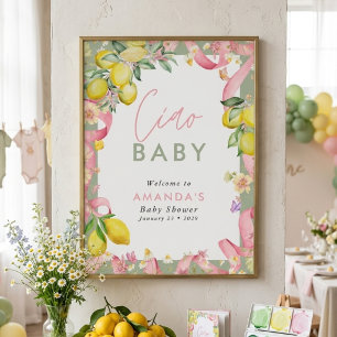 Amalfi-Küsten-Zitrone Sommer Italien Ciao Baby Sho Poster
