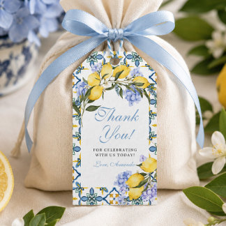Amalfi-Küsten-Zitronen-Italienische-Hochzeitsdusch Geschenkanhänger