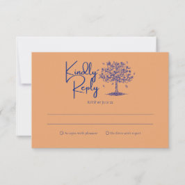 Amalfi-Küsten-Zitrus-Orangen-Hochzeit RSVP Karte