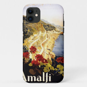 Amalfi-Küstenlinien-italienisches Reise-Plakat Case-Mate iPhone Hülle