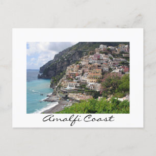 Amalfi Küstenort Positano weiße Postkarte