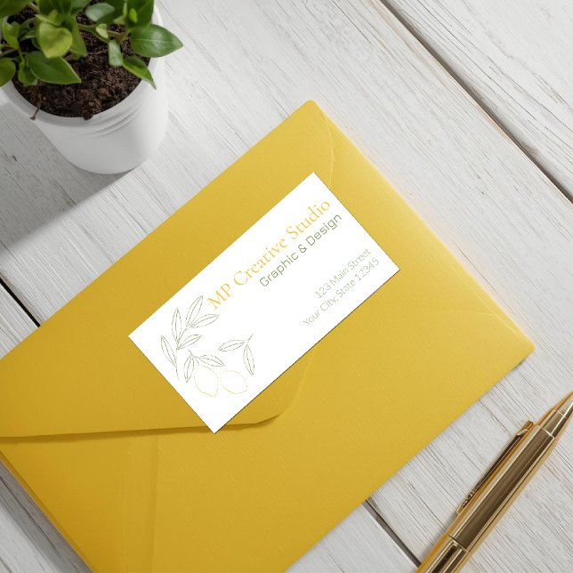 Amalfi Lemon Chic Adressaufkleber (Von Creator hochgeladen)