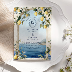 Amalfi Lemon Italienische Küstenhochzeit Einladung