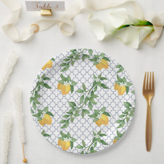 Amalfi Lemon Papierplatte Pappteller