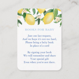 Amalfi Lemons bauen Baby Boy's Library Baby Shower Begleitkarte