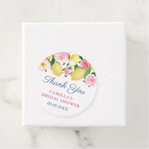 Amalfi Lemons Blue Tile Baby oder Polterabend Geschenkanhänger