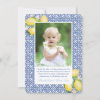 Amalfi Lemons Blue Tiles Birthday Party Picture