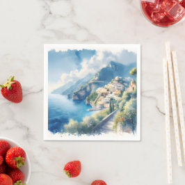 Amalfi Positano Romantisches Geschenk zum Jubiläum Serviette