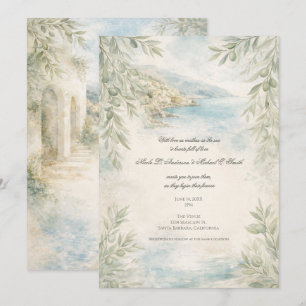 Amalfi Reverie — Mediterrane Hochzeit am Meer Einladung