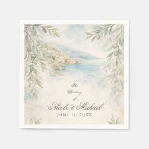 Amalfi Reverie — Mediterrane Hochzeit am Meer Serviette