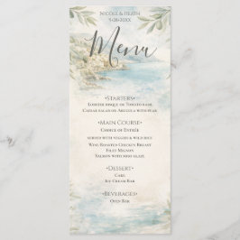 Amalfi Reverie — Mediterranean Coast Wedding Menu Menükarte