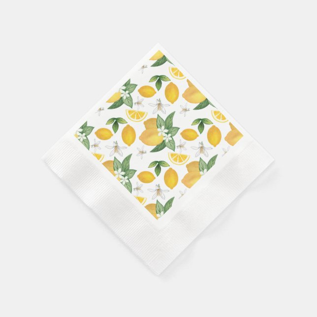 Amalfi Theme Lemon Party Paper Napkin Serviette (Ecke)