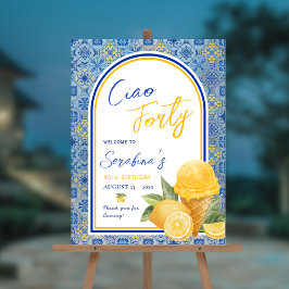 Amalfi Tiles Italienisches 40. Geburtstags-Party Acrylschild