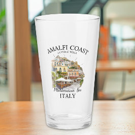 Amalfi Watercolor Travel Art Print Glas