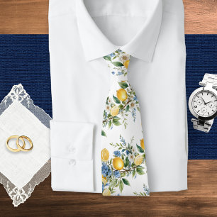 Amalfi-Zitronen-Blumen-Sommer-Hochzeit-Trauzeuge Krawatte