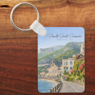 Amalfiküste Aquarell Romantisches Reiseandenken Schlüsselanhänger