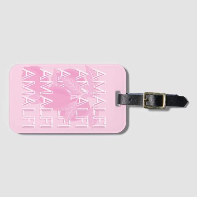 Amalfiküste, Italien, Reisekunst, Preppy, Pink Gepäckanhänger (Vorderseite (Horizontal))
