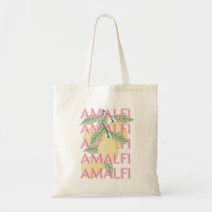 Amalfiküste, Italien, Reisekunst, Preppy, Pink Tragetasche