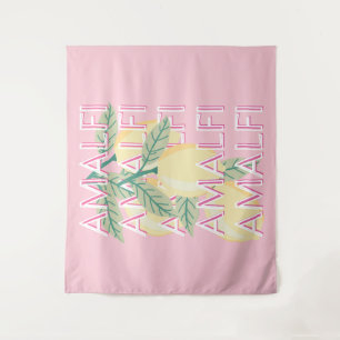 Amalfiküste, Italien, Reisekunst, Preppy, Pink Wandteppich