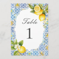 Amalfiküste Italienische Zitronen Tischkarten