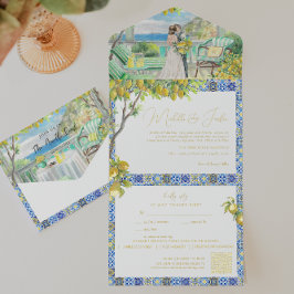 Amalfiküste | mediterrane Hochzeiten All-in-One-Einladung
