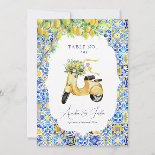Amalfiküste   Mediterranean Lemon Tiles Wedding Einladung