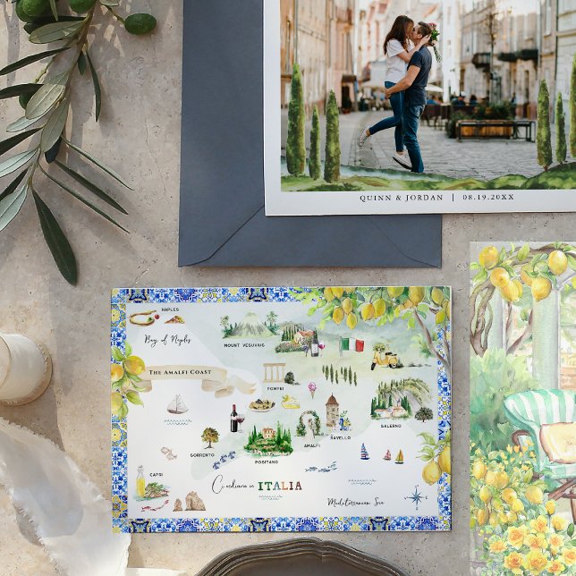 Amalfiküste | Mittelmeer - Fahrplan Einladung (Von Creator hochgeladen)