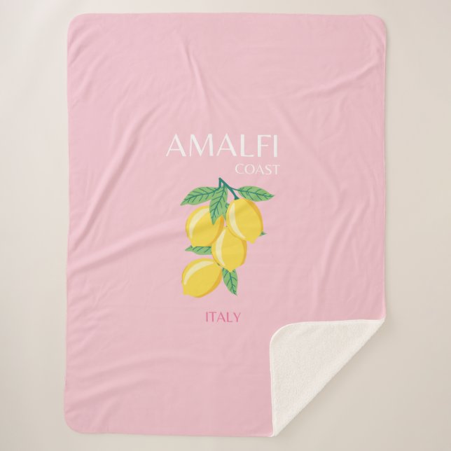 Amalfiküste, Preppy Room, Rosa Sherpadecke (Vorderseite)