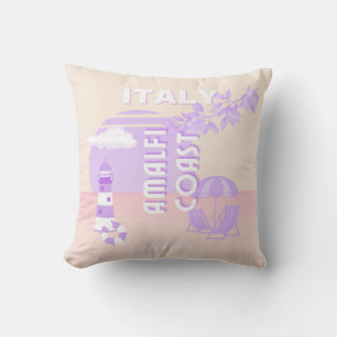 Amalfiküste, Reisekunst, Preppy Travel, Pastell Kissen