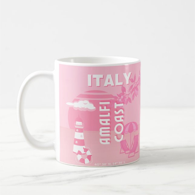 Amalfiküste, Reisekunst, Rosa Kaffeetasse (Links)