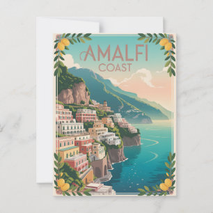 Amalfiküste Vintage Postkarte