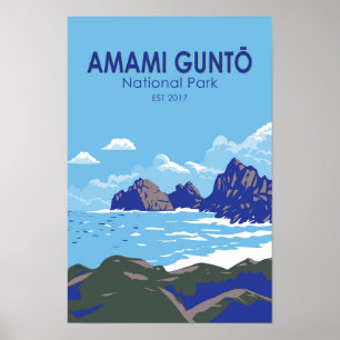 Amami Gunto Nationalpark Japan Reise Kunst Vintage Poster