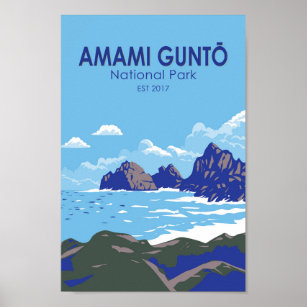 Amami Gunto Nationalpark Japan Reisen Vintag Poster