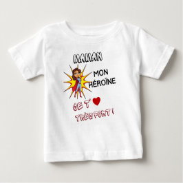 Aman mon héroïne, je t'aime très fort baby t-shirt