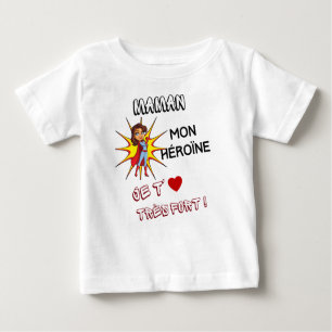 Aman mon héroïne, je t'aime très fort baby t-shirt